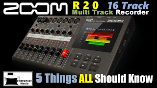 ZOOM R20 Multi Track Recorder 5 Things You Should Know [upl. by Kai]