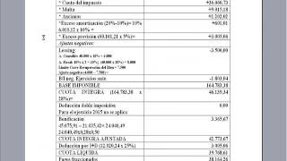 Lec009 Práctica Liquidación Impuesto de Sociedades umh1896 201516 [upl. by Tench]