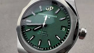 GirardPerregaux Laureato Automatic GREEN Dial 810101131531CM GirardPerregaux Watch Review [upl. by Jacobo435]