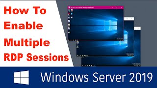 Enable multiple RDP sessions on Windows Server 2019 [upl. by Elagibba]