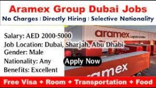 Aramex Company Jobs In Dubai With Visa 2024 jobisndubai [upl. by Mcgrath]