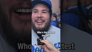 Whos the hottest dodger player 😍 We hit up the World Series parade to see what the fans think 👀🔥 [upl. by Atinomar]