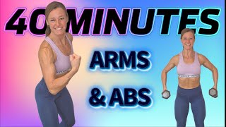 40 Minute ULTIMATE ARMS and ABS Workout for KILLER DEFINITION  Sculpt amp Define at Home [upl. by Husain]