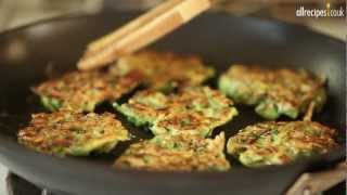 Crispy courgette fritters recipe  Allrecipescouk [upl. by Aloeda]