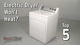 Top Reasons Electric Dryer Not Heating — Dryer Troubleshooting [upl. by Alset]