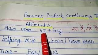 Present Perfect Continuous Tense [upl. by Dlonyer460]