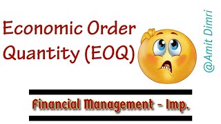 Economic Order Quantity EOQ sol delhiuniversity bba bcom financialmanagement [upl. by Eiznekam26]