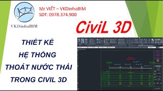 CIVIL 3D  Thiết kế hệ thống thoát nước thải [upl. by Fred]