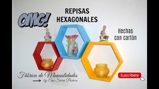 DIY Repisas Hexagonales Hechas con cartón [upl. by Balmuth]