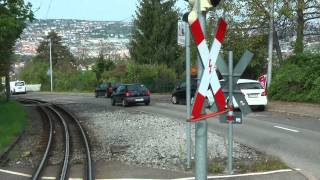 Stadtbahn Stuttgart linia U10 Zahnradbahn quotZackequot  führerstandsmitfahrt [upl. by Aikram]