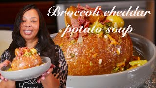 LETS MAKE BROCCOLI CHEDDAR POTATO SOUP [upl. by Elttil47]