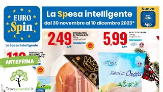 VOLANTINO EUROSPIN dal 30 novembre al 10 dicembre 2023 anteprima [upl. by Sigismundo]