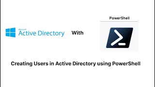 How to create users in Active Directory using PowerShell Active Directory and Windows PowerShell [upl. by Anilasor713]