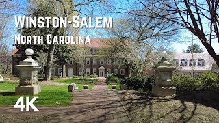 WinstonSalem Old Salem North Carolina  4K Walking Tour [upl. by Atalee]