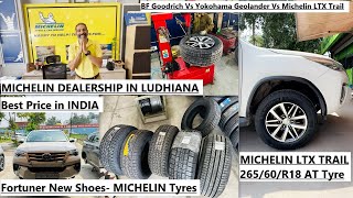 Changing Fortuner Tyres  Michelin Ltx Trail  Michelin Ludhiana Punbjab  Moneysinghofficial [upl. by Weidner]