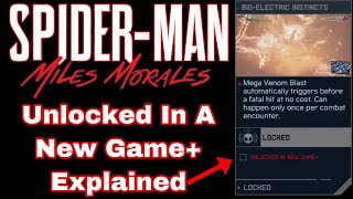 Unlocked In New Game Explained In Marvels SpiderMan Miles Morales [upl. by Ramar]