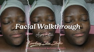 ASMR FACIAL  Facial Walkthrough  KOURTNEY SKIN STUDIO [upl. by Nonarb]