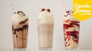 The Perfect Thick Milkshake PLUS 3 ways to PIMP it  Cupcake Jemma [upl. by Adner]