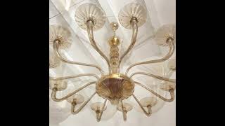 Brown Mid Century Murano chandelier  dlightchandeliercom  italianlighting interiordesign [upl. by Sset]