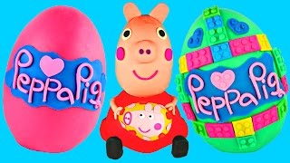 PEPPA PIG GIANT Play Doh Surprise Eggs [upl. by Mide201]