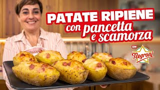 PATATE RIPIENE CON PANCETTA DOLCE E FORMAGGIO Ricetta Facile  Fatto in Casa da Benedetta [upl. by Galven235]