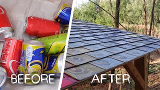 94 How we transformed 498 aluminium cans into a roof [upl. by Melac]