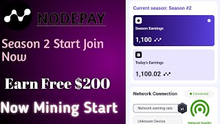 NODEPAY SEASON 2ND START JOIN NOW  EARN FREE 200  300  NODEPAY SEASON 1ST COMPLETE 💯  NODEPAY [upl. by Zenitram]