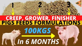 PIG FEED FORMULATION FOR FASTER PIG GROWTH Creep Growers Finisher  Make your Pigs Grow Faster [upl. by Zaid504]