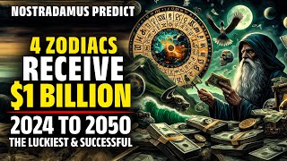 Nostradamus Predicted These 4 Zodiac Signs Receive 1 Billion USD From 2024 To 2050  Horoscope [upl. by Nylrebmik652]