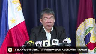 Press Conference of Senate Minority Floor Leader Aquilino quotKokoquot Pimentel III October 21 2024 [upl. by Linell]