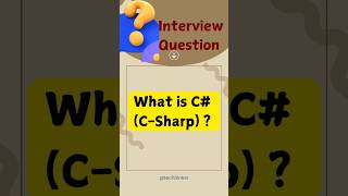 1 What is C  Interview QuestionCSharp shorts csharp interview [upl. by Amitarp]