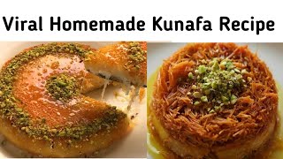 Homemade kunafa Recipe Ghar pr kunafa banany ka tarika  kitchen with Yasmeen Shoaib [upl. by Zwick]