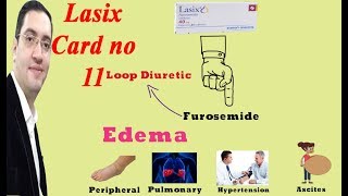 Lasix Furosemide  لازيكس لعلاج الضغط وادرار البول Drug card [upl. by Novrej]