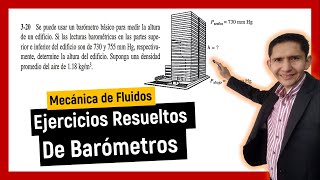 👉 Barómetro EJERCICIOS  Determine la Altura del Edificio [upl. by Yeslaehc]