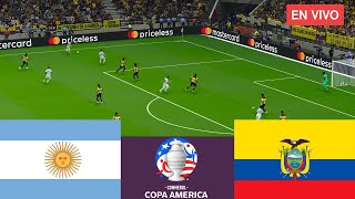 🔴Argentina vs Ecuador EN VIVO⚽ Copa América 2024 Partido EN VIVO  Videojuegos simulación [upl. by Leitao]