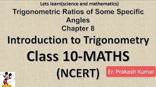 Chapter 8 class 10 mathsIntroduction to trigonometryTrigonometric ratios [upl. by Anelegna]