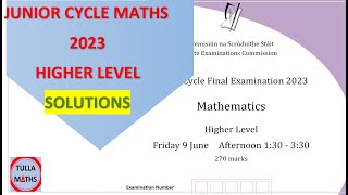 Junior Cycle Maths 2023 Higher Level full solutions [upl. by Seow]