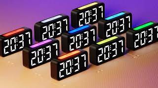 CHEREEKI Large LED Display Night Light Alarm Clock 8010B [upl. by Eelaroc604]