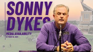 TCU vs Utah Game Week  Sonny Dykes Media Availability  October 15 2024 [upl. by Rancell250]