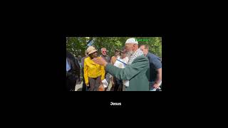 Are you circumcised 😂 Uncle Usman vs Lady Visitor  speakers corner Islam speakerscorner shorts [upl. by Ramak]