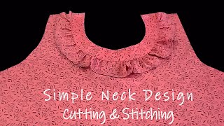 Easy And Simple Neck Design  Cutting amp Stitching  AdornHub [upl. by Lleznov]