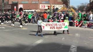 Syracuse Kilties St Pats Day Parade 2016 [upl. by Aramanta6]