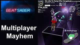 Beat Saber Multiplayer Mayhem HUGE Challenge Player Lobby  Beat Saber Mixed Reality [upl. by Accissej]