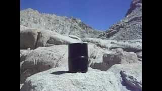 Bear canister at Trail Camp Mount Whitney California [upl. by Perpetua]