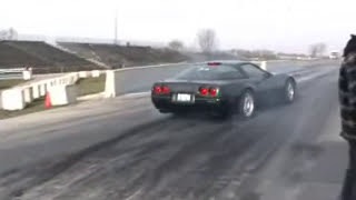 C4 Corvette ZR1 LT5 Blasts 128 mph 14 Mile King of The Hill Stock bottom end with Headscamsmods [upl. by Katusha]