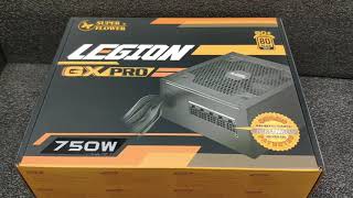 SuperFlower LEGION GX Pro 750W PSU Unboxing [upl. by Namus]