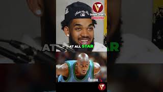 Karl Anthony Towns on KEVIN GARNETT 😂 nba basketball sports [upl. by Yrac327]