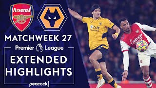 Arsenal v Wolves  PREMIER LEAGUE HIGHLIGHTS  2242022  NBC Sports [upl. by Eanrahs576]