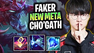 FAKER IS A GOD WITH NEW META CHOGATH  T1 Faker Plays ChoGath Mid vs Azir Season 2024 [upl. by Hairahcez492]