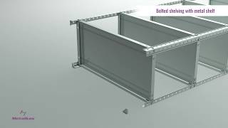 Assembly instructions for bolted shelving with metal shelf [upl. by Nnayrrehs678]